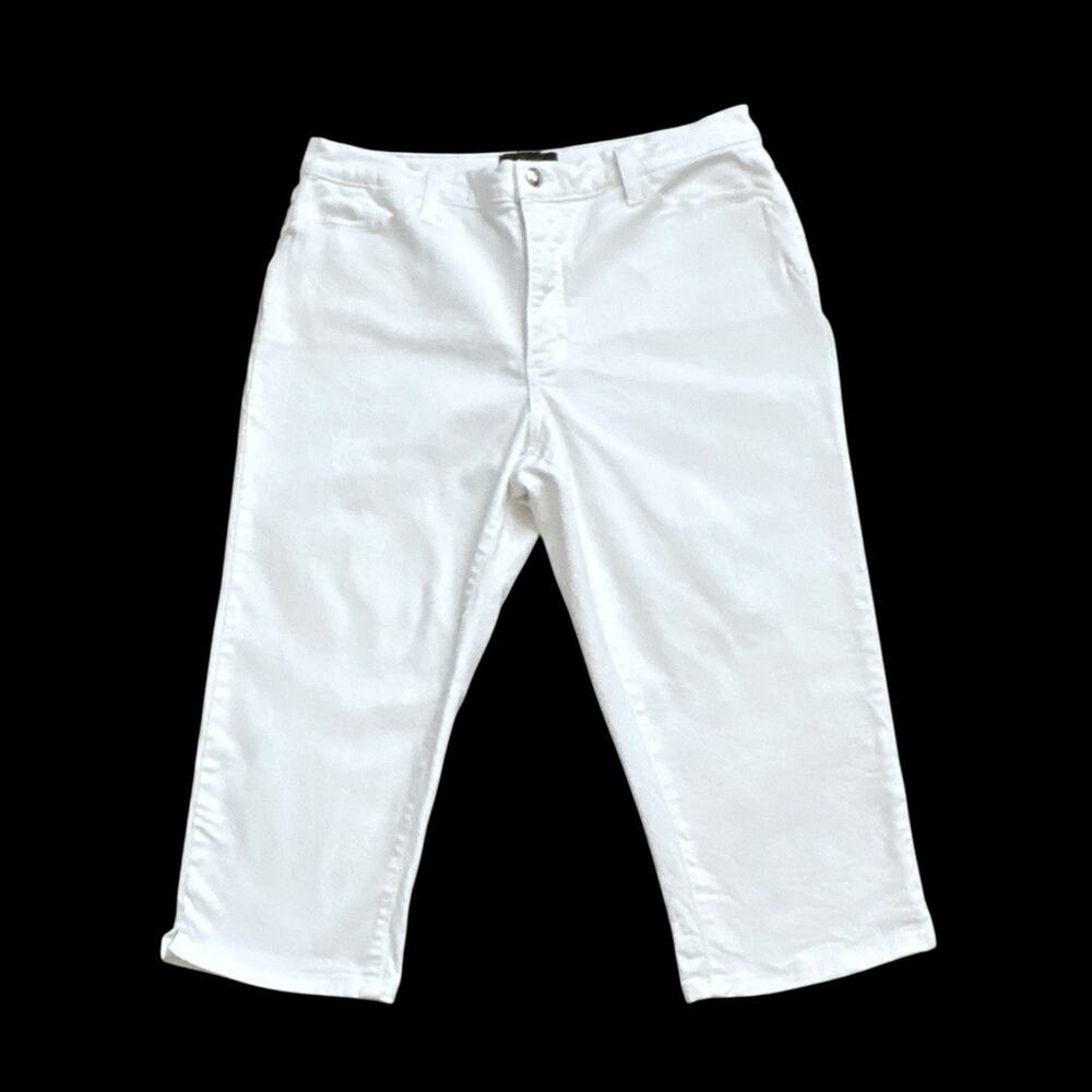 NOT YOUR DAUGHTERS JEANS Womens Petite Size 14P Vintage White Cropped Jeans NYDJ